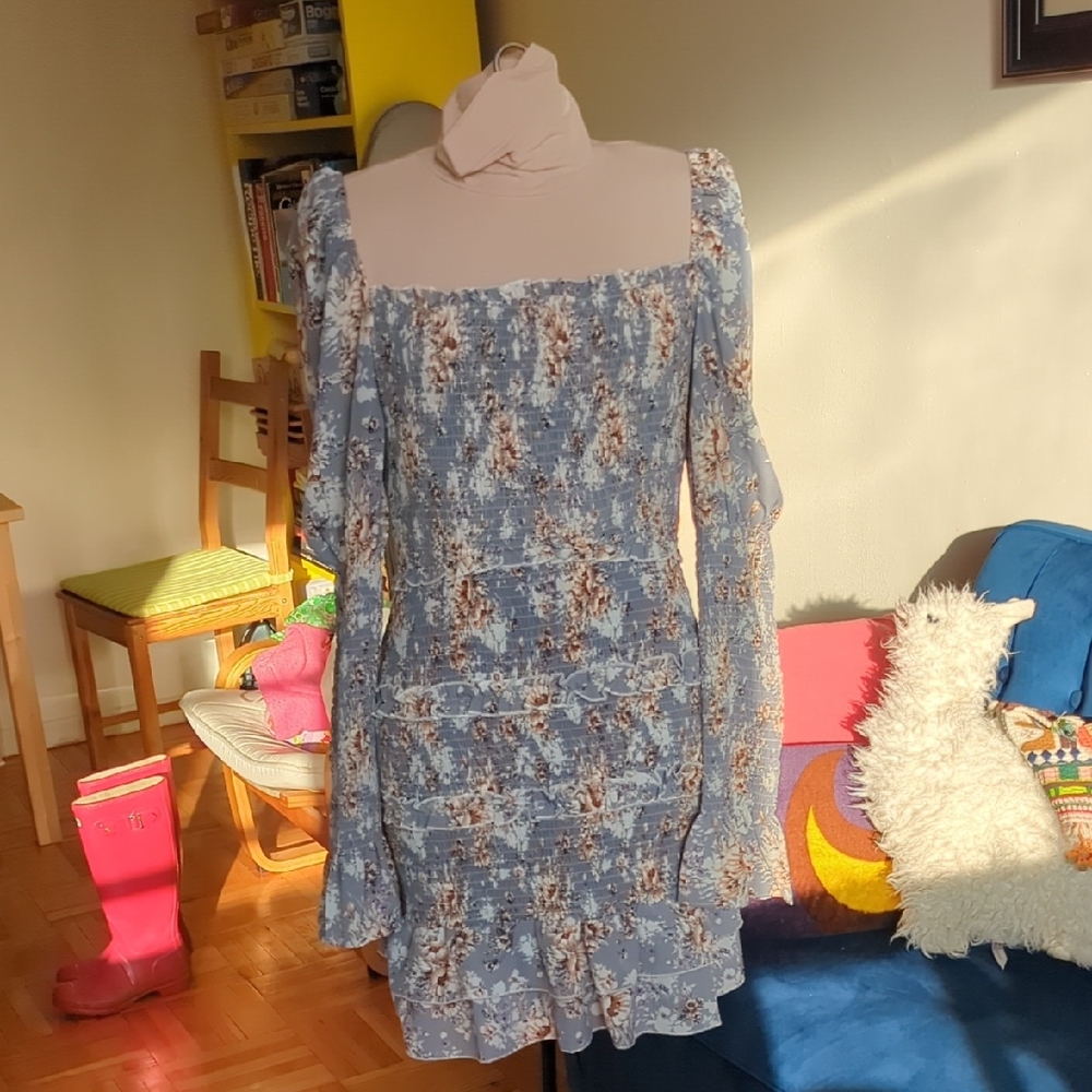 Floral Blue Dress